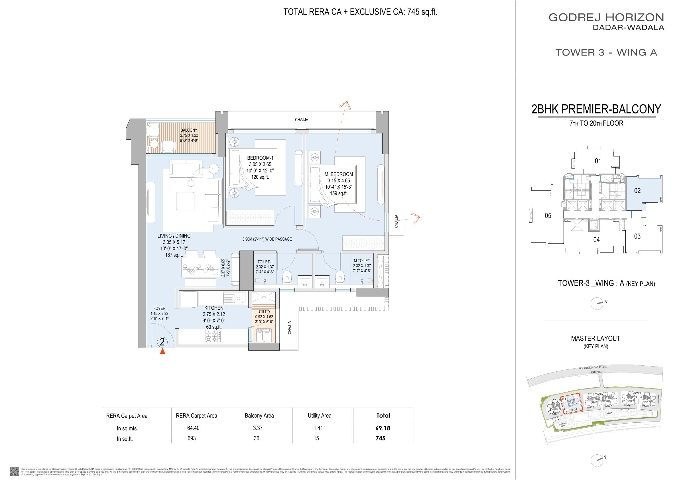 2 BHK Floor Plan 4